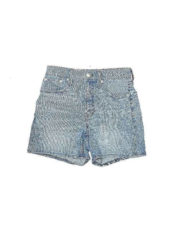 High-Rise Denim Shorts in Medium Wash