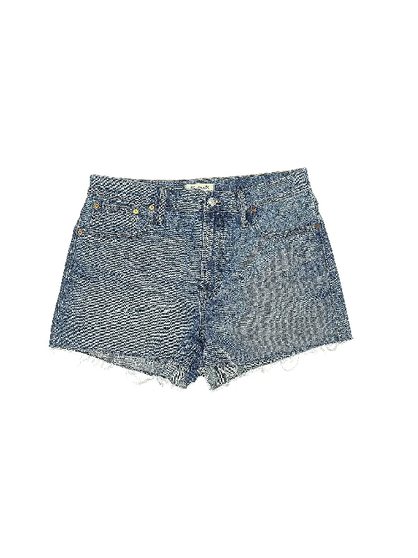 High-Rise Denim Shorts in Medium Wash