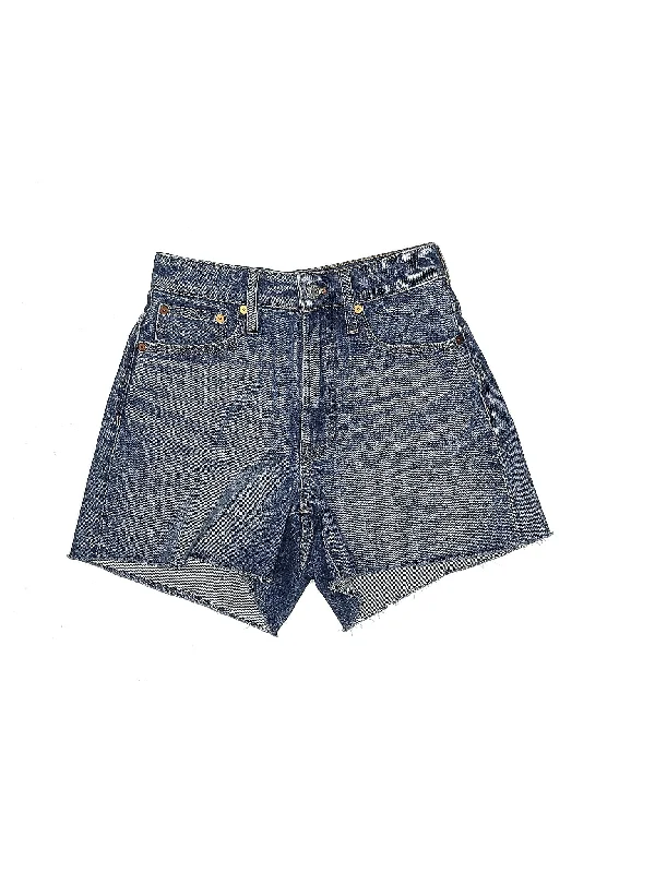 High-Rise Denim Shorts in Medium Wash