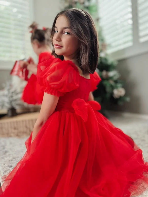 Annabella Red Girls Christmas Dress