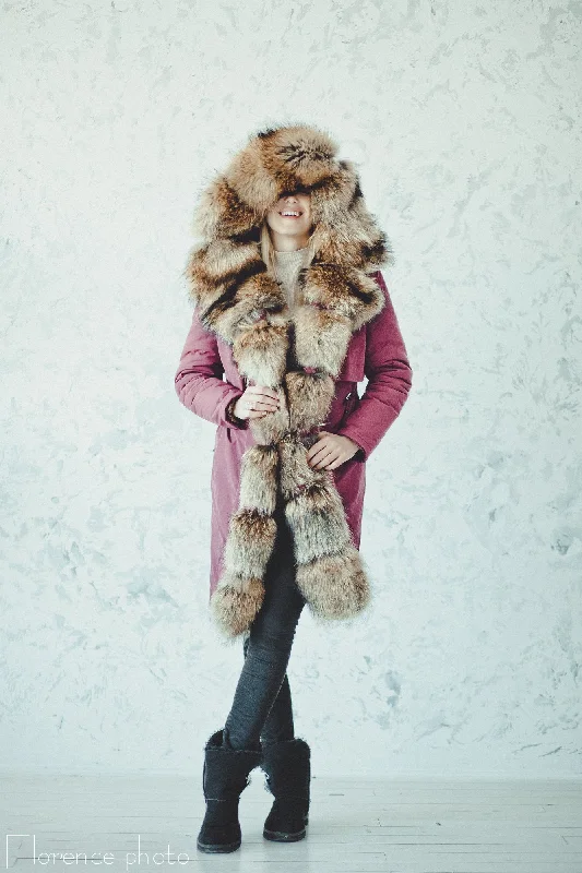 Raccoon Fur Parka Jacket